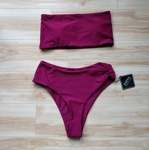 NWT Zaful High Waisted Bandeau Bikini M